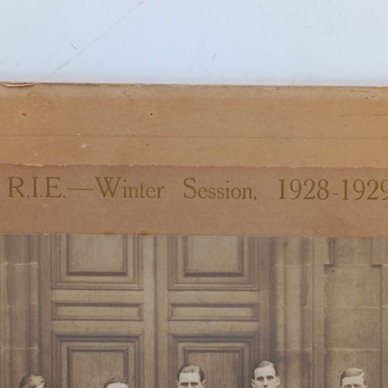 RIE Winter Session 1928-1929 group photo with names - taken in Bruntsfield, Edinburgh