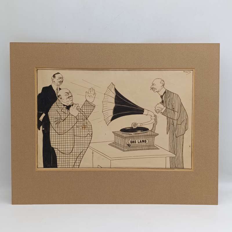 Original Cartoon Sketch of the Anti-Nasionale Lied by DC Boonzaier