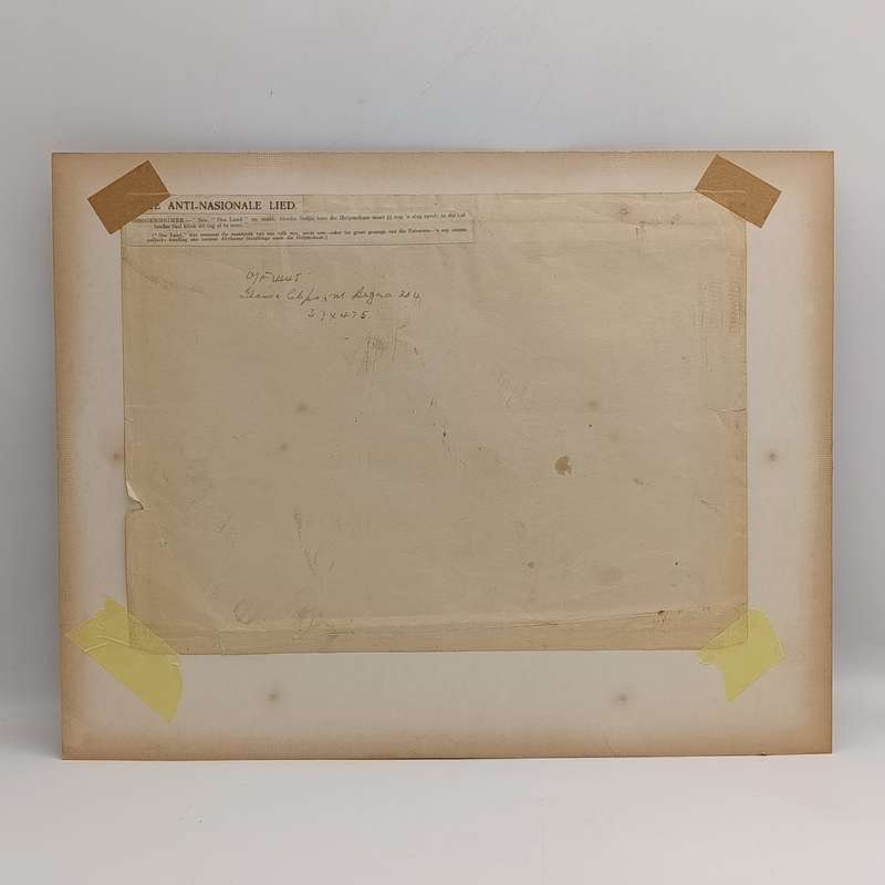 Original Cartoon Sketch of the Anti-Nasionale Lied by DC Boonzaier