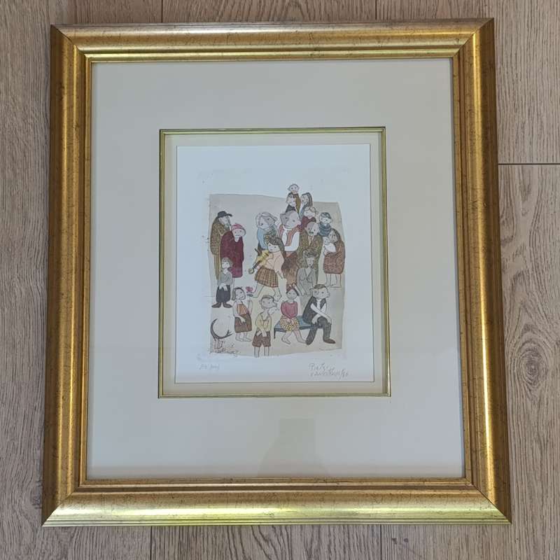 Original Pieter van der Westhuizen etching proof in frame