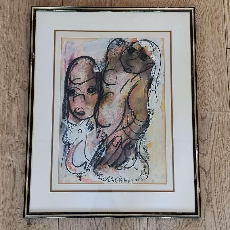 Original Frans Claerhout painting in frame