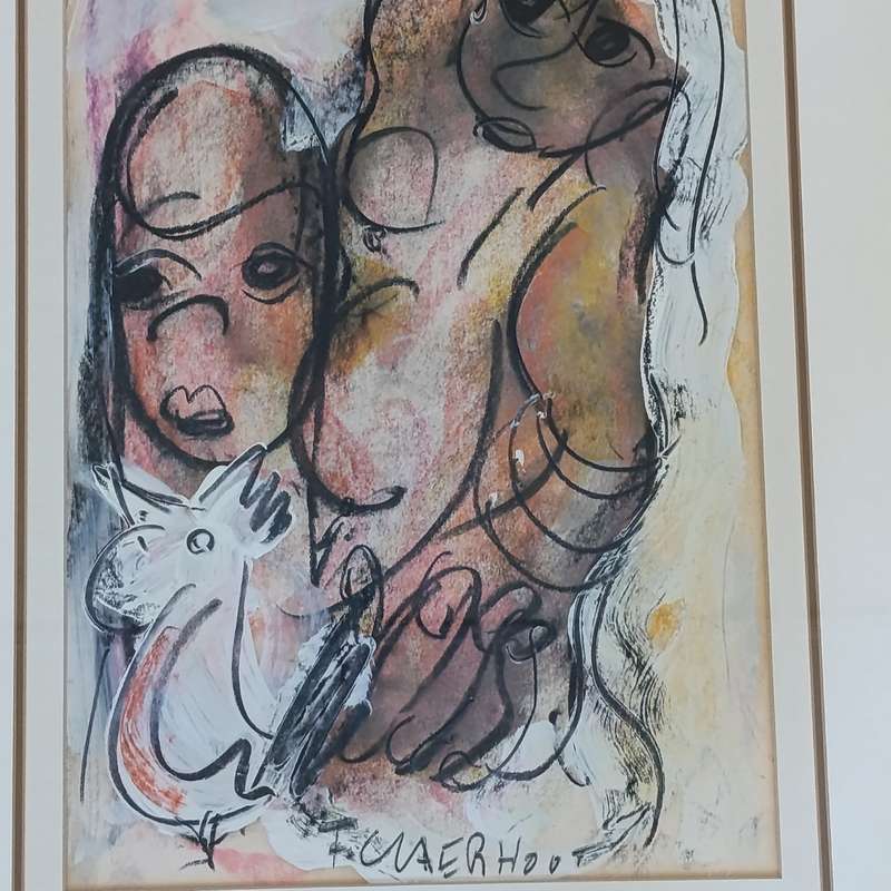 Original Frans Claerhout painting in frame