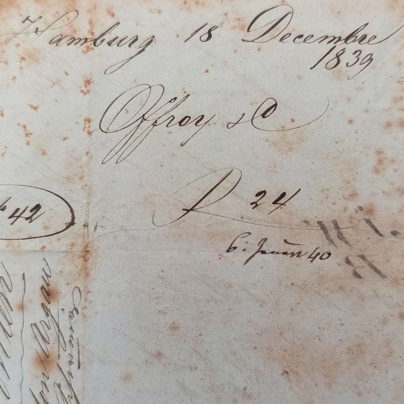 1839 Letter from Hamburg to Wohlen (Switzerland) forwarded through the Thurn