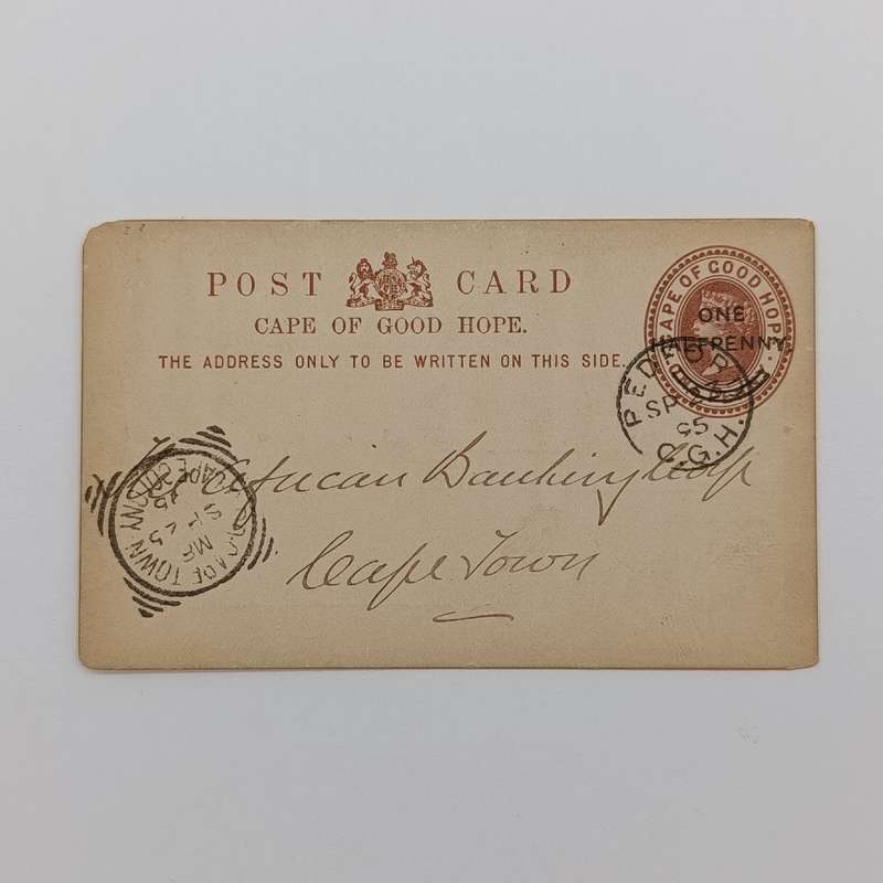 1895 Postcard sent from Bedford (Cape of Good Hope) to Cape Town