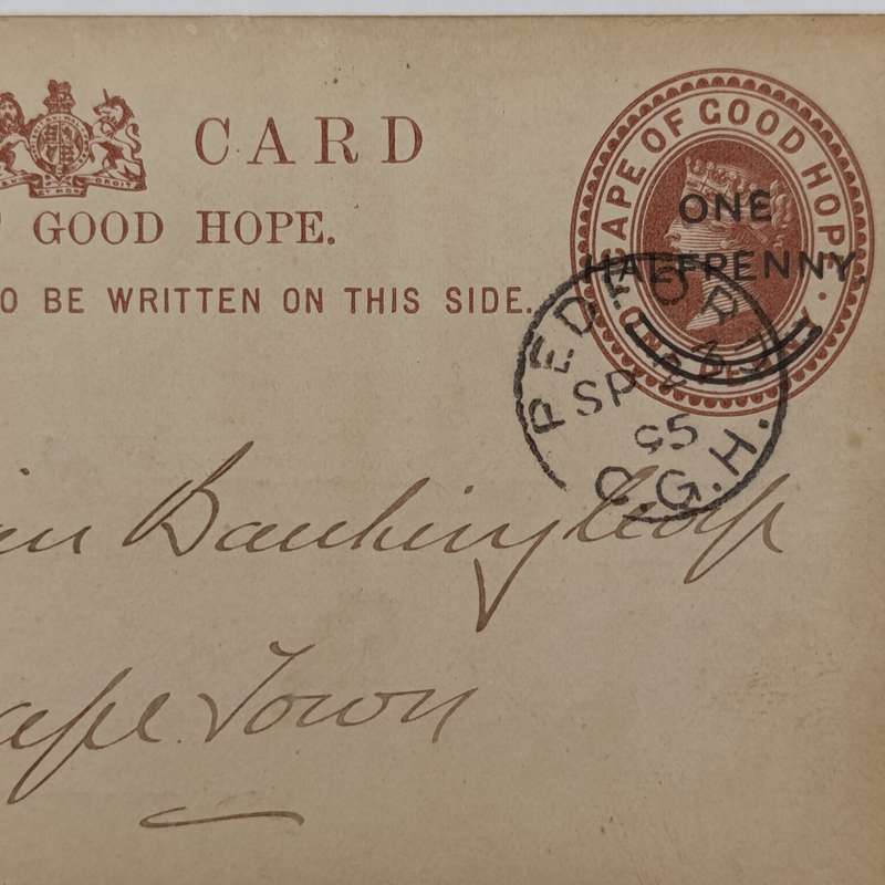1895 Postcard sent from Bedford (Cape of Good Hope) to Cape Town