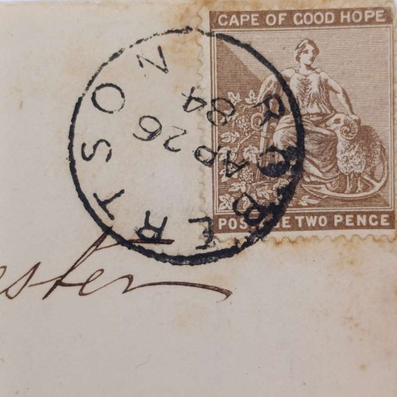 1884 Letter - Robertson to Cape Town sent by L Rosenzweig to E Burmeister