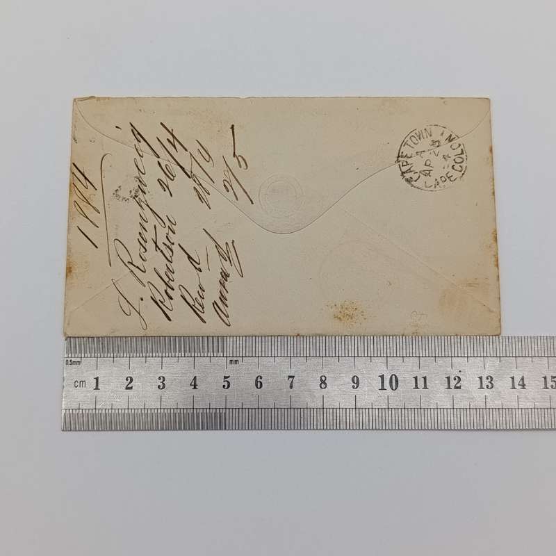 1884 Letter - Robertson to Cape Town sent by L Rosenzweig to E Burmeister
