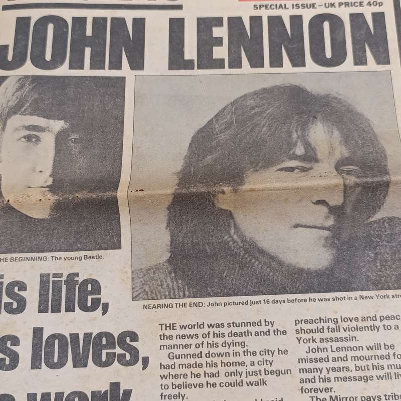 John Lennon Tribute - Daily Mirror special issue 1981 plus Special 1981 memorial issue