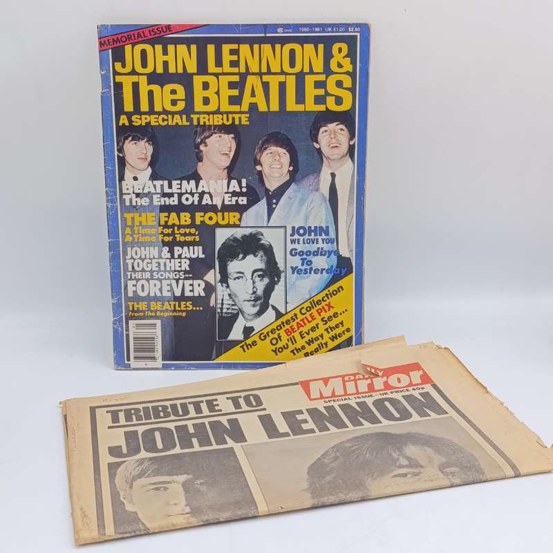 John Lennon Tribute - Daily Mirror special issue 1981 plus Special 1981 memorial issue