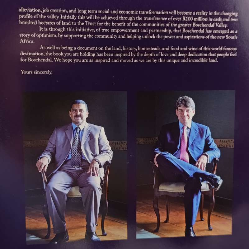 Limited issue book about Boschendal