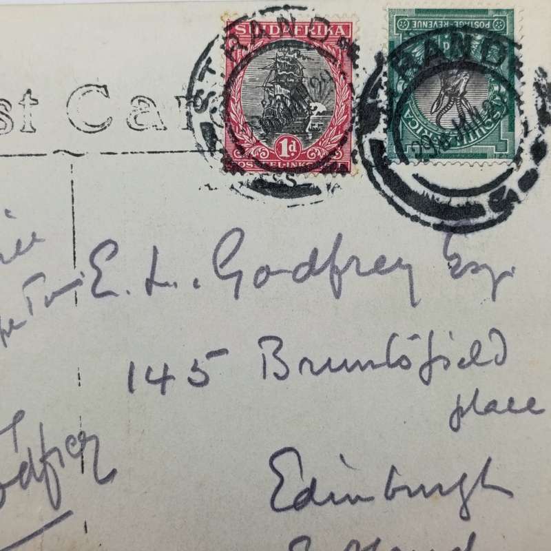 1929 Postcard The Strand - Western Cape Posted Strand to Edinburgh, Scotland