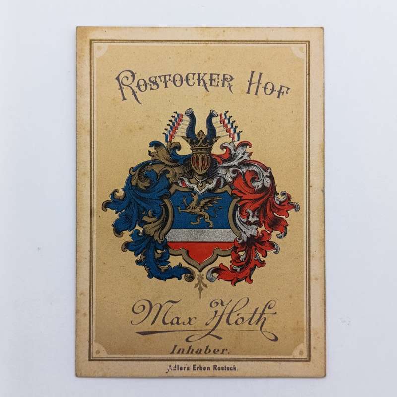 1891 Wedding reception card for Emile Marsman & Max Peeck with menu - Germany