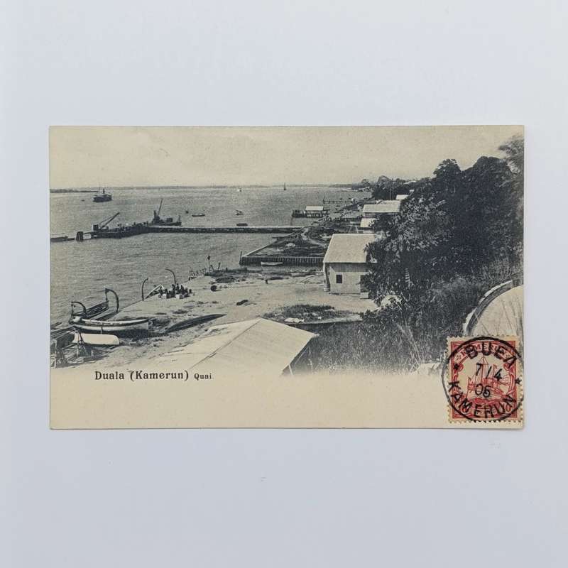 Postcard from Buea Kamerun to Oskarstrom, Sweden 7 April 1905 with cancelled Kamerun stamp
