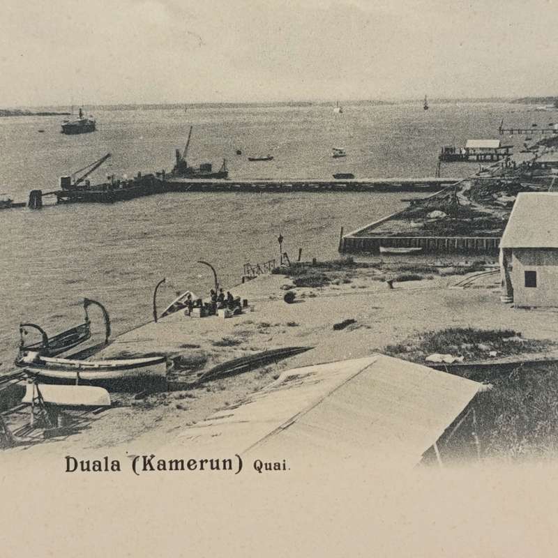 Postcard from Buea Kamerun to Oskarstrom, Sweden 7 April 1905 with cancelled Kamerun stamp