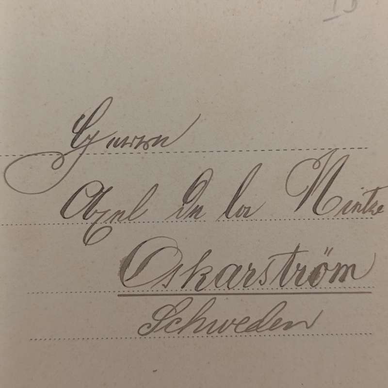 Postcard from Buea Kamerun to Oskarstrom, Sweden 7 April 1905 with cancelled Kamerun stamp