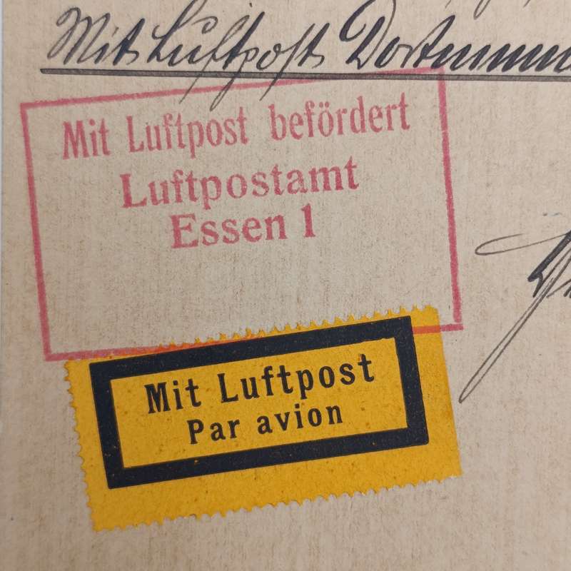 German airmail card flown from Dortmund to Hamborn 9 April 1926