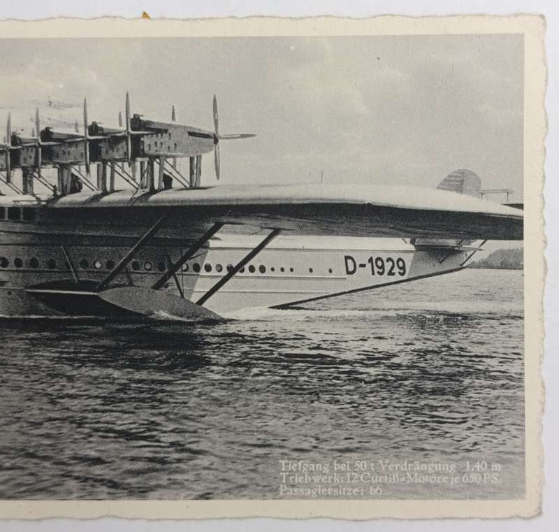German Lufthansa flown postcard - Flugschiff Do "x" Europaflug 1933 Stormberg to Nurnberg