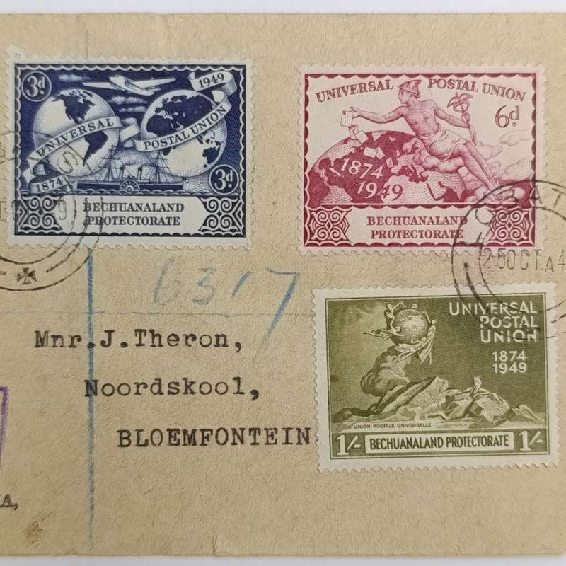Swaziland, Bechuanaland and Basutoland Postal Union sets on cover