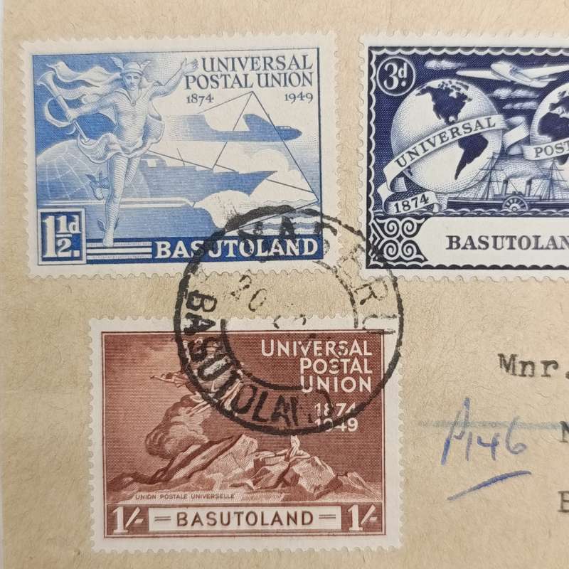 Swaziland, Bechuanaland and Basutoland Postal Union sets on cover