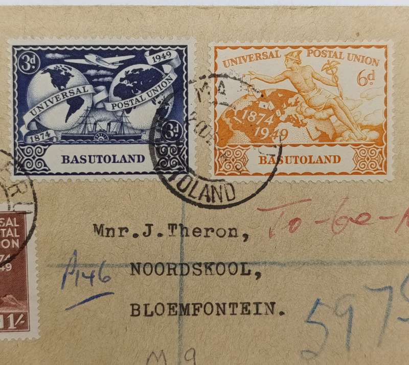 Swaziland, Bechuanaland and Basutoland Postal Union sets on cover