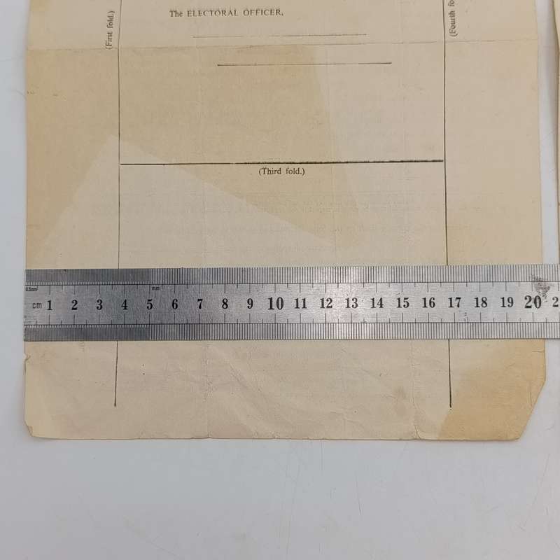 1948 Non - white male voters' Registration Form - for the Cape of Good Hope province - Pair
