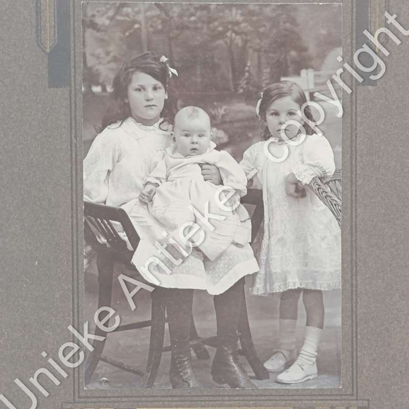 Antique photo circa +- 1905 - Roux children - Paarl - Taken by JS Basson