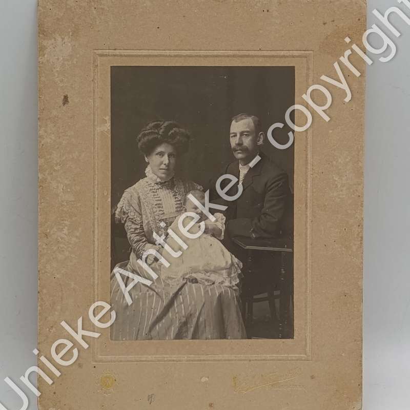 Circa 1900 photo of Roux couple taken at Stellenbosch by JH Watson & Co