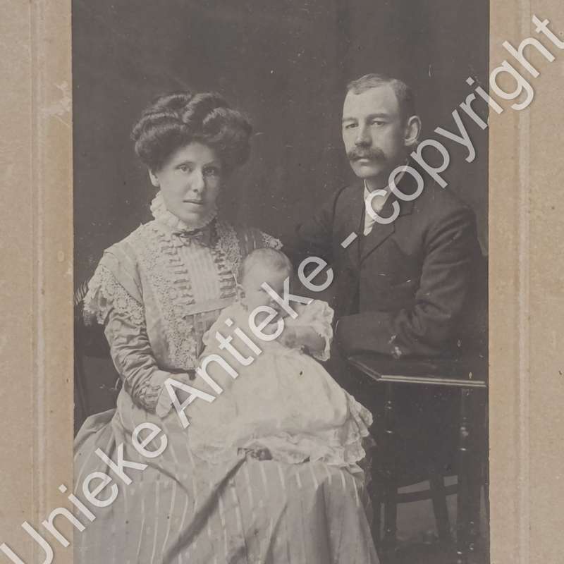 Circa 1900 photo of Roux couple taken at Stellenbosch by JH Watson & Co