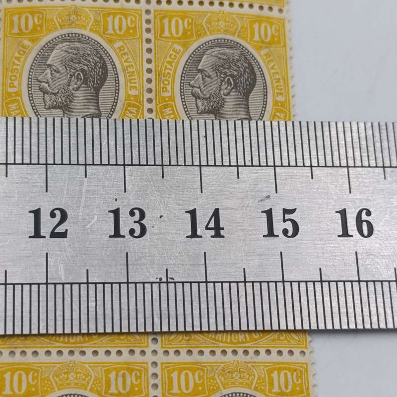 Mandated territory of Tanganyika Edward 7 Kings head block of 51 mint Ten cent stamps