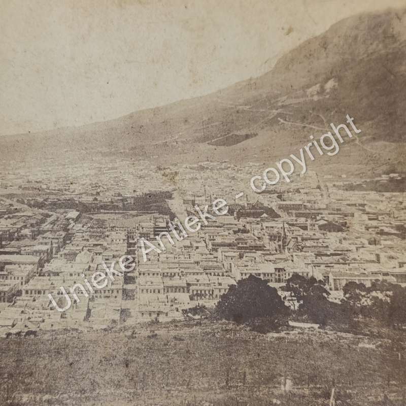 Antique photo of Cape Town CBD taken from Signal Hill - circa 1900