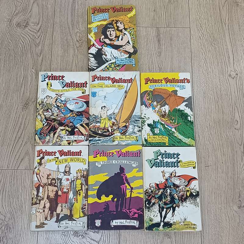 Set of 7 vintage Prince Valiant childrens reading books