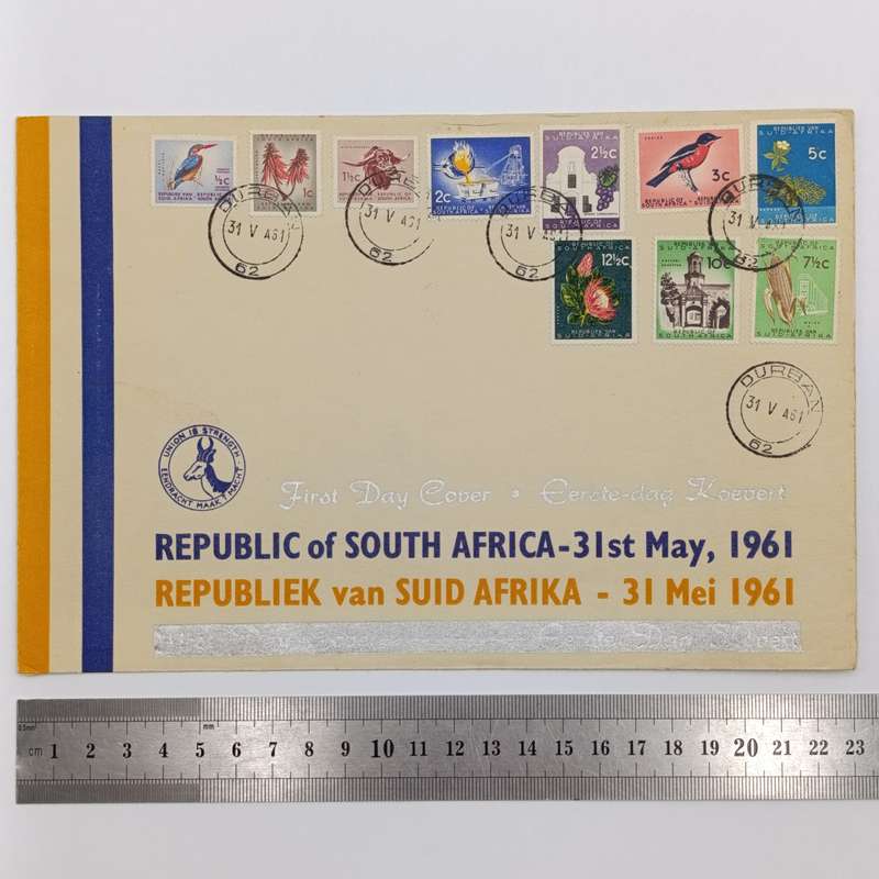 Republic of South Africa 31 May 1961 First Day Cover - cancelled Durban - rarely seen