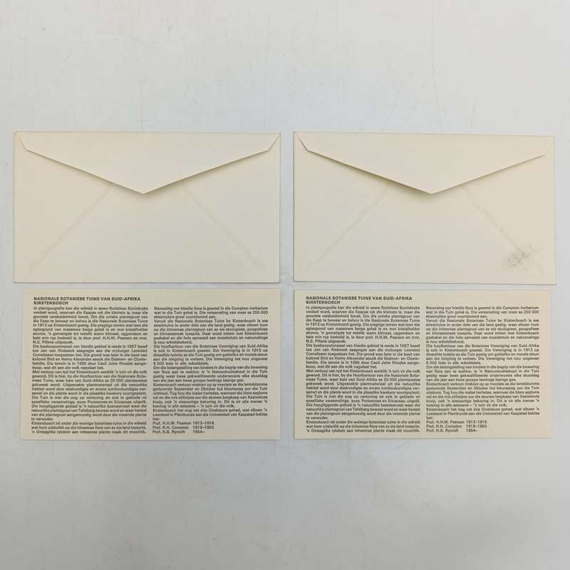 Pair of Kirstenbosch postal covers - one signed by Eric Judd