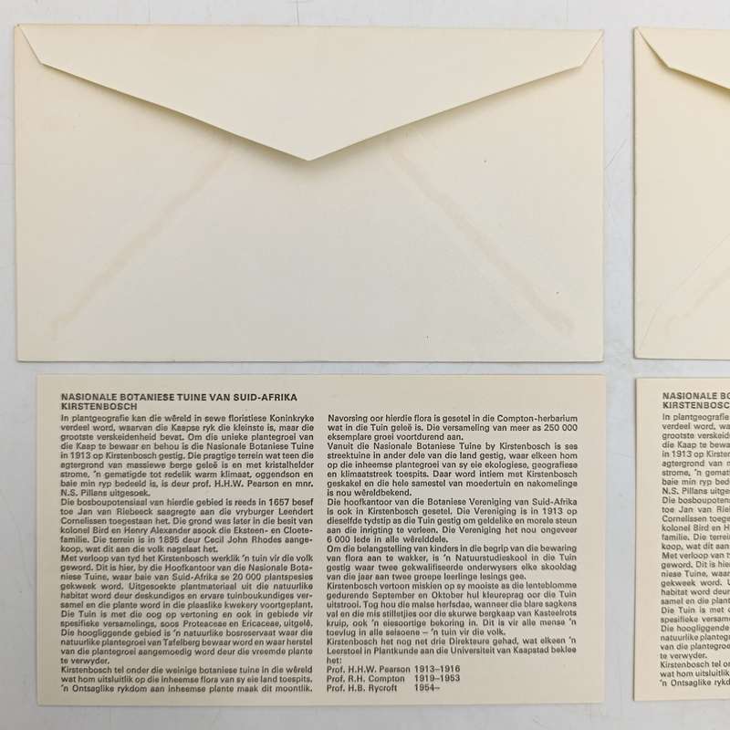 Pair of Kirstenbosch postal covers - one signed by Eric Judd