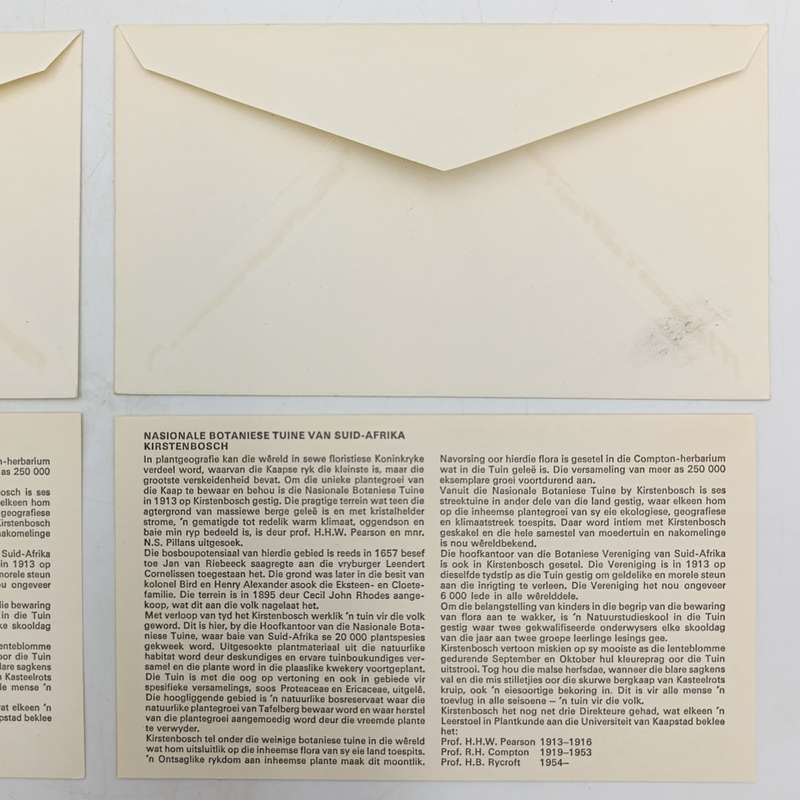 Pair of Kirstenbosch postal covers - one signed by Eric Judd