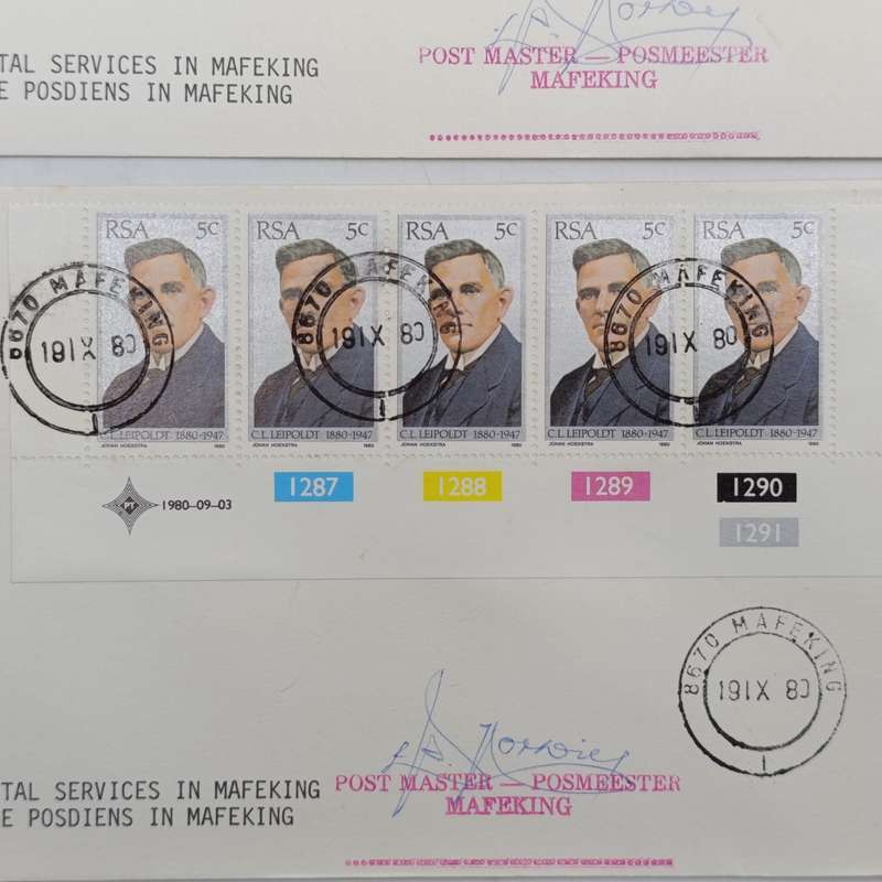 Lot of 3 last day of South African postal services in Mafeking postal covers