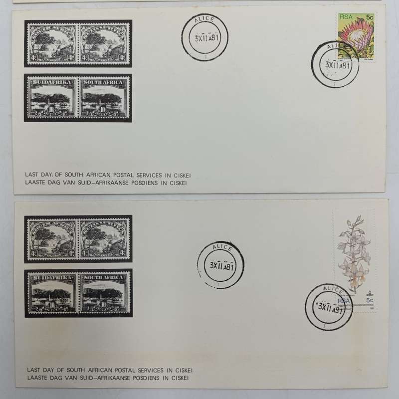 Lot of 3 - Last day of South Africa postal services in Ciskei covers