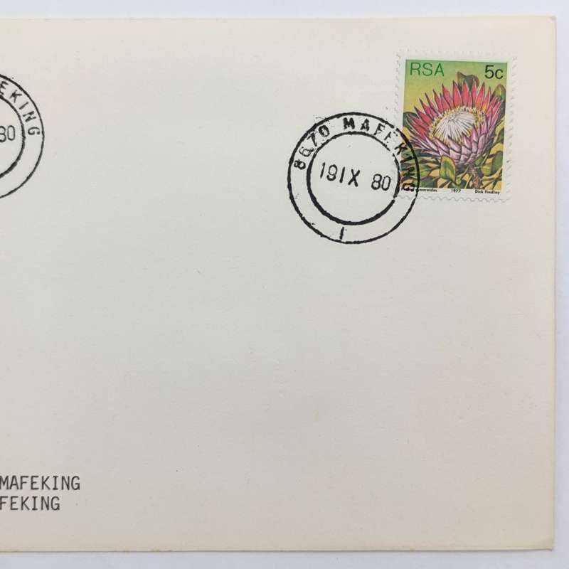 Pair of postal covers Last day of South Africa postal services in Mafeking