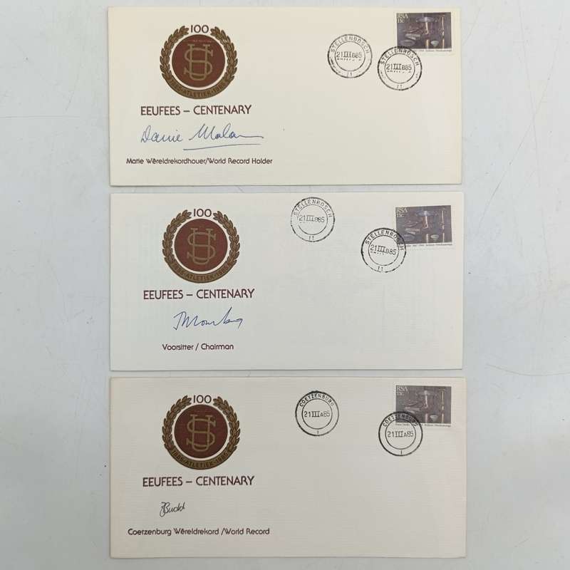 Lot of 3 University of Stellenbosch centenary covers 1985
