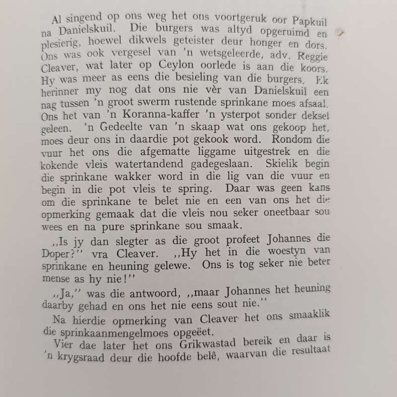 Oorlog en Ballingskap deur Adjudant J.N Brink