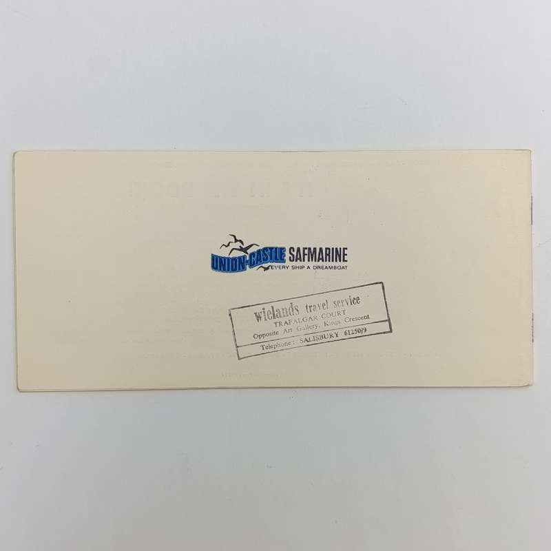 Lot of vintage Union Castle/ Safmarine documents and brochure