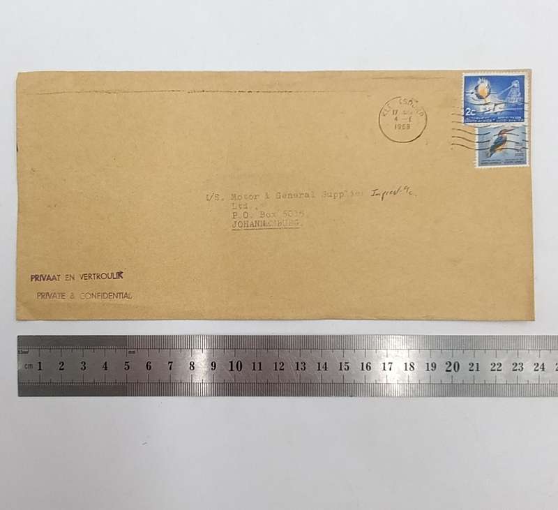 1968 Letter from Klerksdorp to Johannesburg on Barclays Bank Stationery