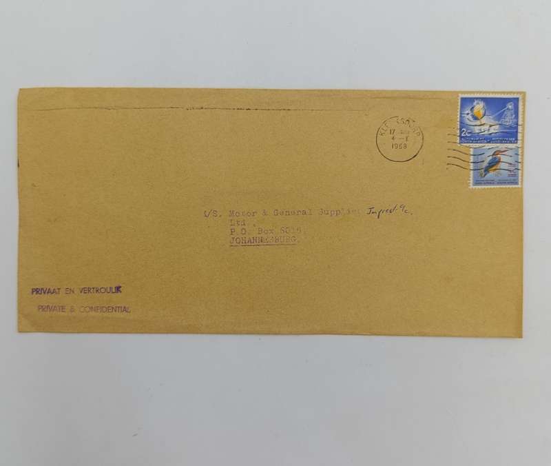 1968 Letter from Klerksdorp to Johannesburg on Barclays Bank Stationery