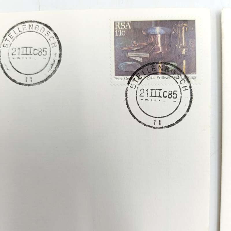 South Africa - Set of 4 University of Stellenbosch first day covers signed by Jannie Momberg