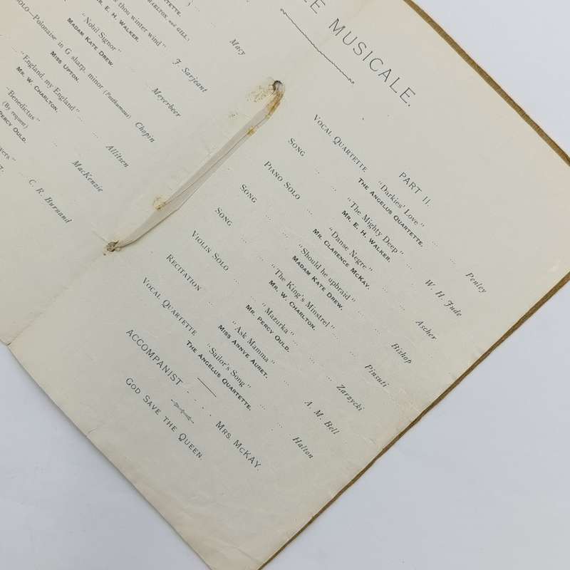 City of Cape Town Reception menu by the Mayor at Good Hope Hall - 28 June 1900 - during Boer War