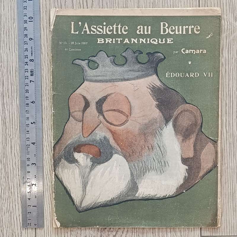 1902 Copy of L' Assiette au Beaurre Britannique. Propoganda Book. (The Boer concentration camps)