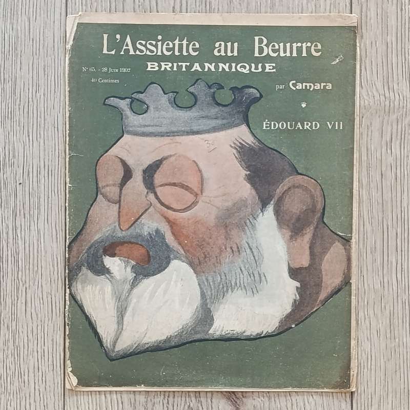 1902 Copy of L' Assiette au Beaurre Britannique. Propoganda Book. (The Boer concentration camps)
