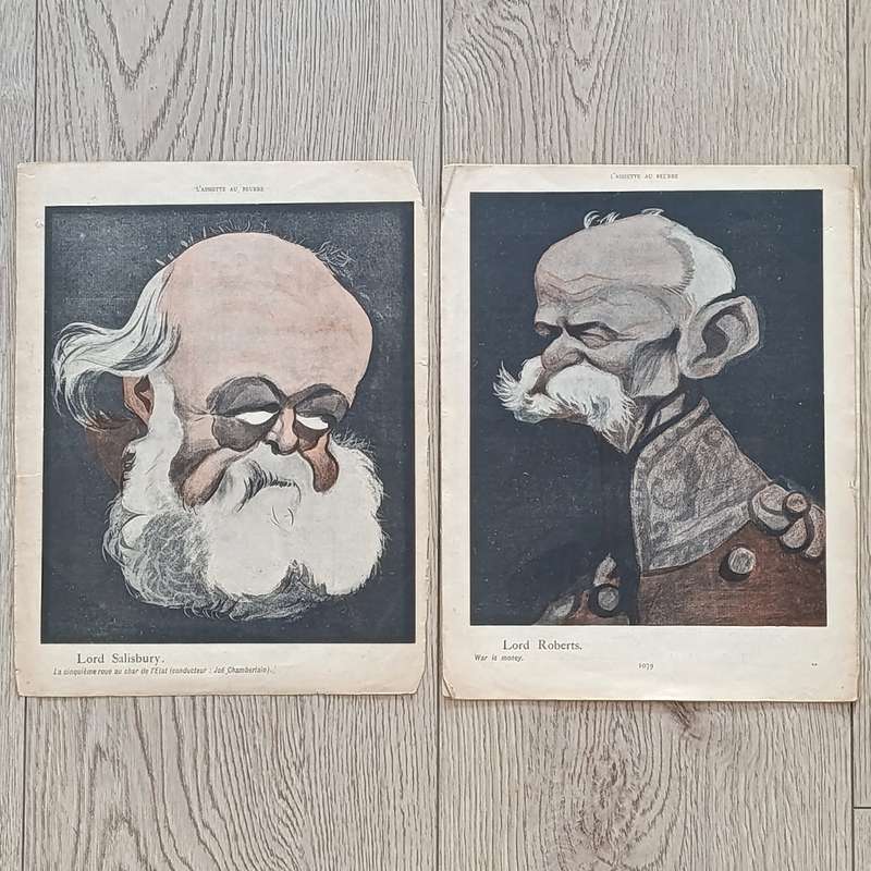 1902 Copy of L' Assiette au Beaurre Britannique. Propoganda Book. (The Boer concentration camps)