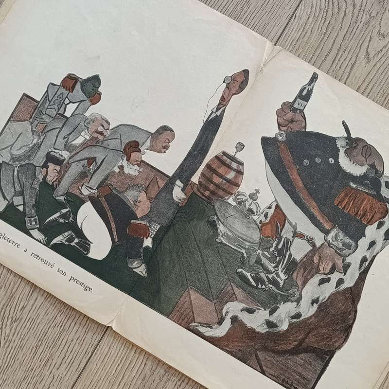1902 Copy of L' Assiette au Beaurre Britannique. Propoganda Book. (The Boer concentration camps)