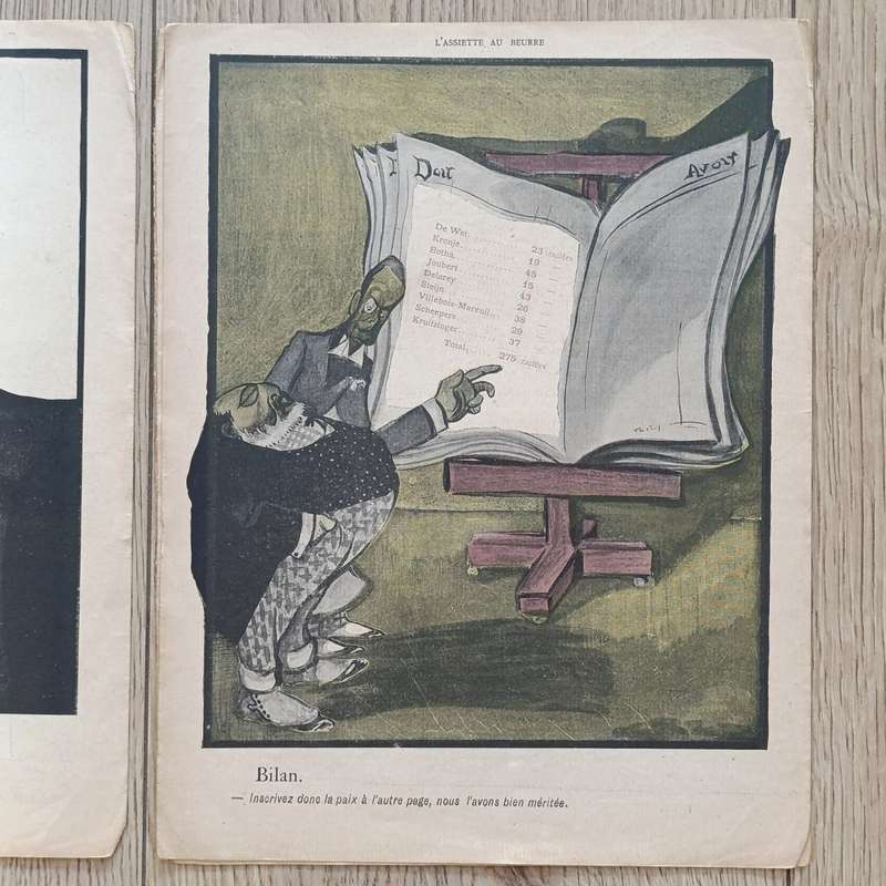 1902 Copy of L' Assiette au Beaurre Britannique. Propoganda Book. (The Boer concentration camps)